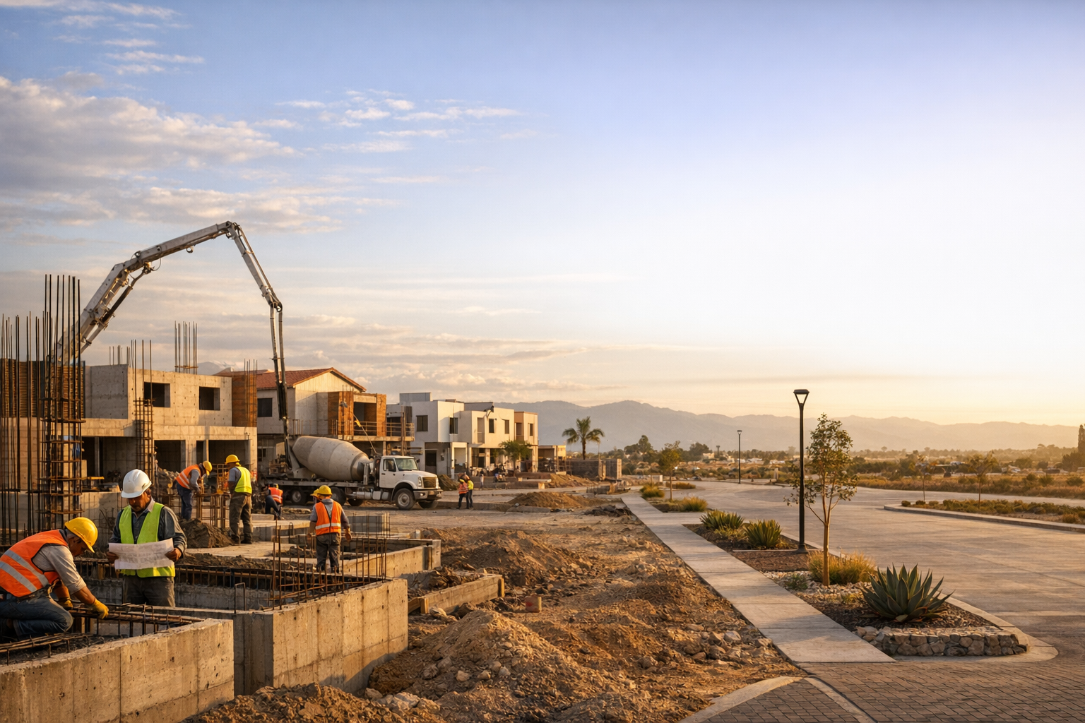 Proyecto de construccion residencial en desarrollo